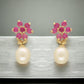 J Pearls Colourful Combo Of 3Pair Earrings - Swadesiicart
