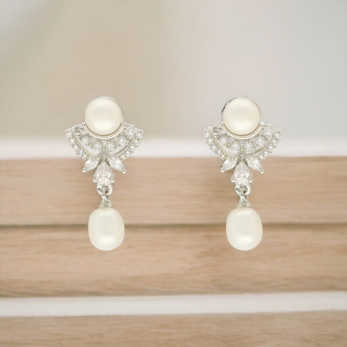 J Pearls Mystic Combo Of 2Pair Earrings - Swadesiicart