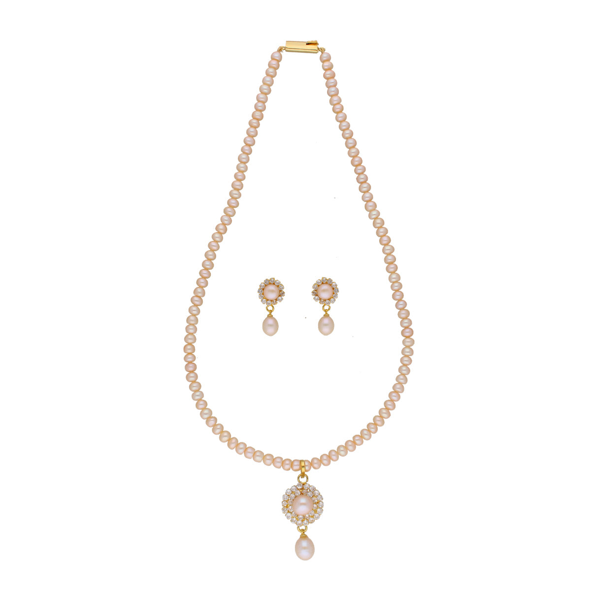 J Pearls Qushi 1 Line Button Pearl Set - Real Pearl Jewelry - J Pearls