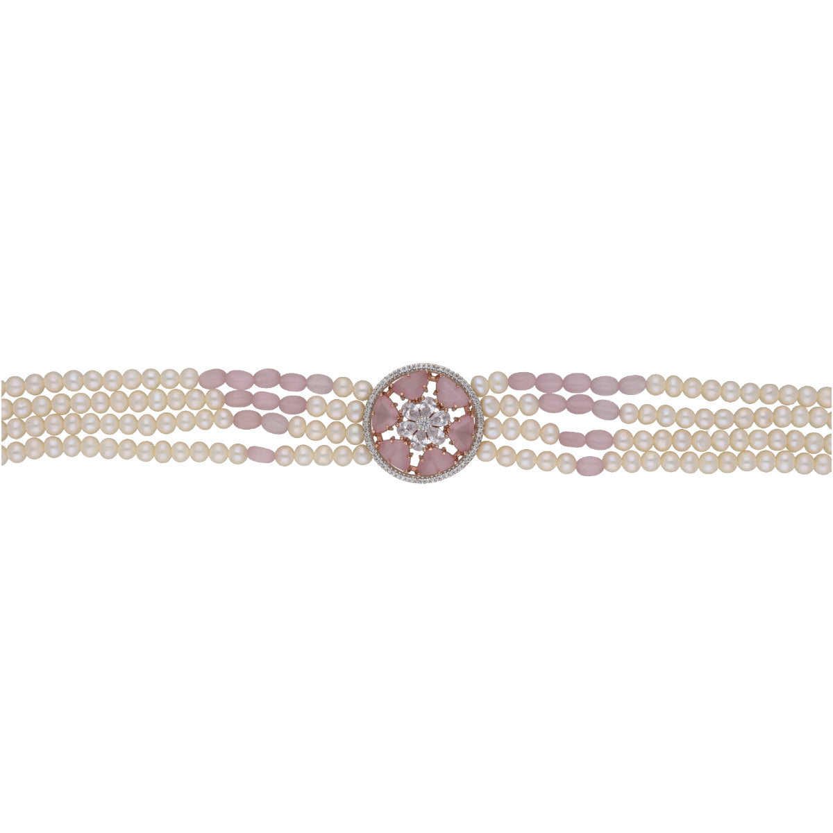 J Pearls Gajara Pearl Choker - Real Pearl Jewelry | Swadesiicart