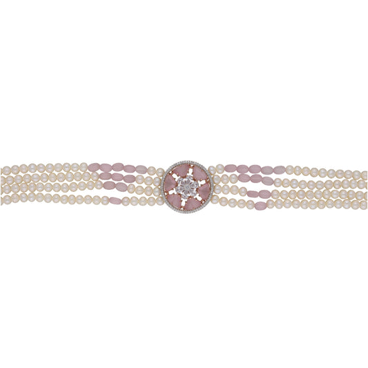 J Pearls Gajara Pearl Choker - Real Pearl Jewelry | Swadesiicart