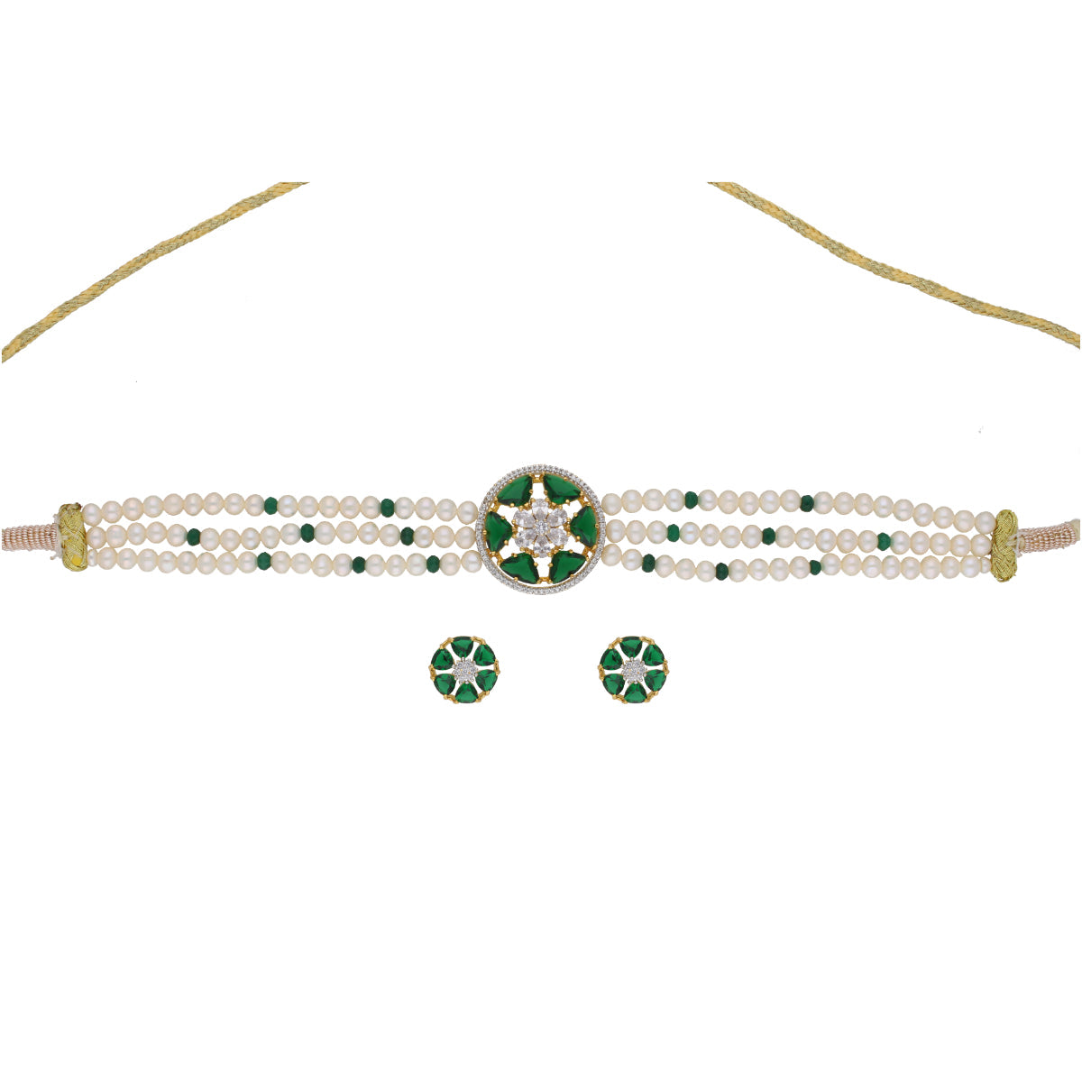 J Pearls Haarshini Pearl Choker - Real Pearl Jewelry | Swadesiicart