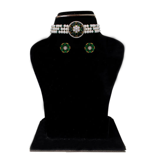 J Pearls Haarshini Pearl Choker - Real Pearl Jewelry | Swadesiicart