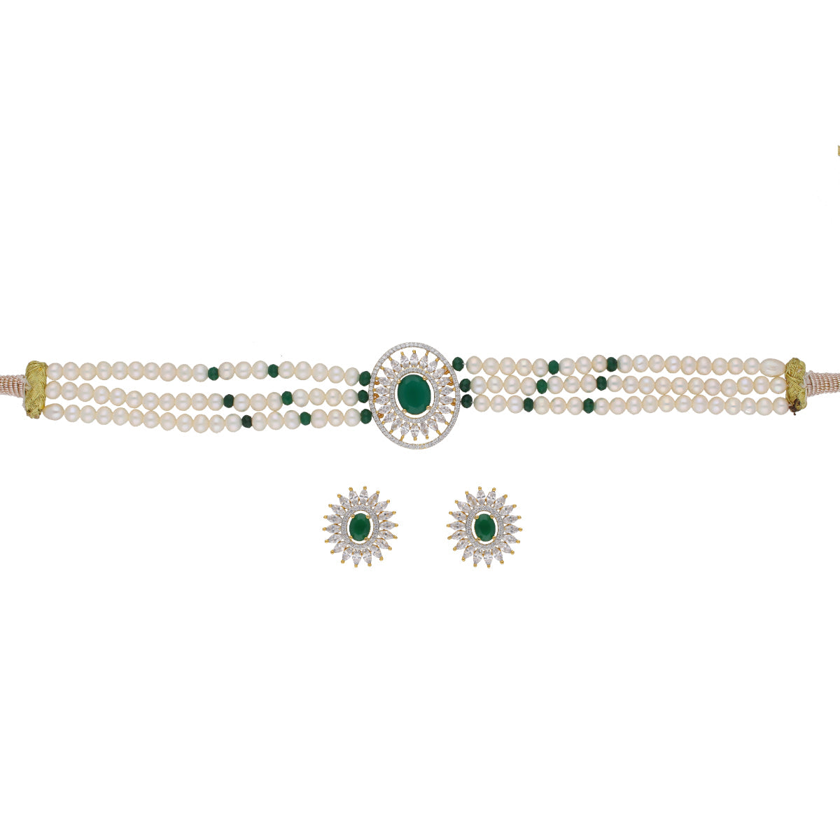 J Pearls Lipika Pearl Choker - Real Pearl Jewelry | Swadesiicart