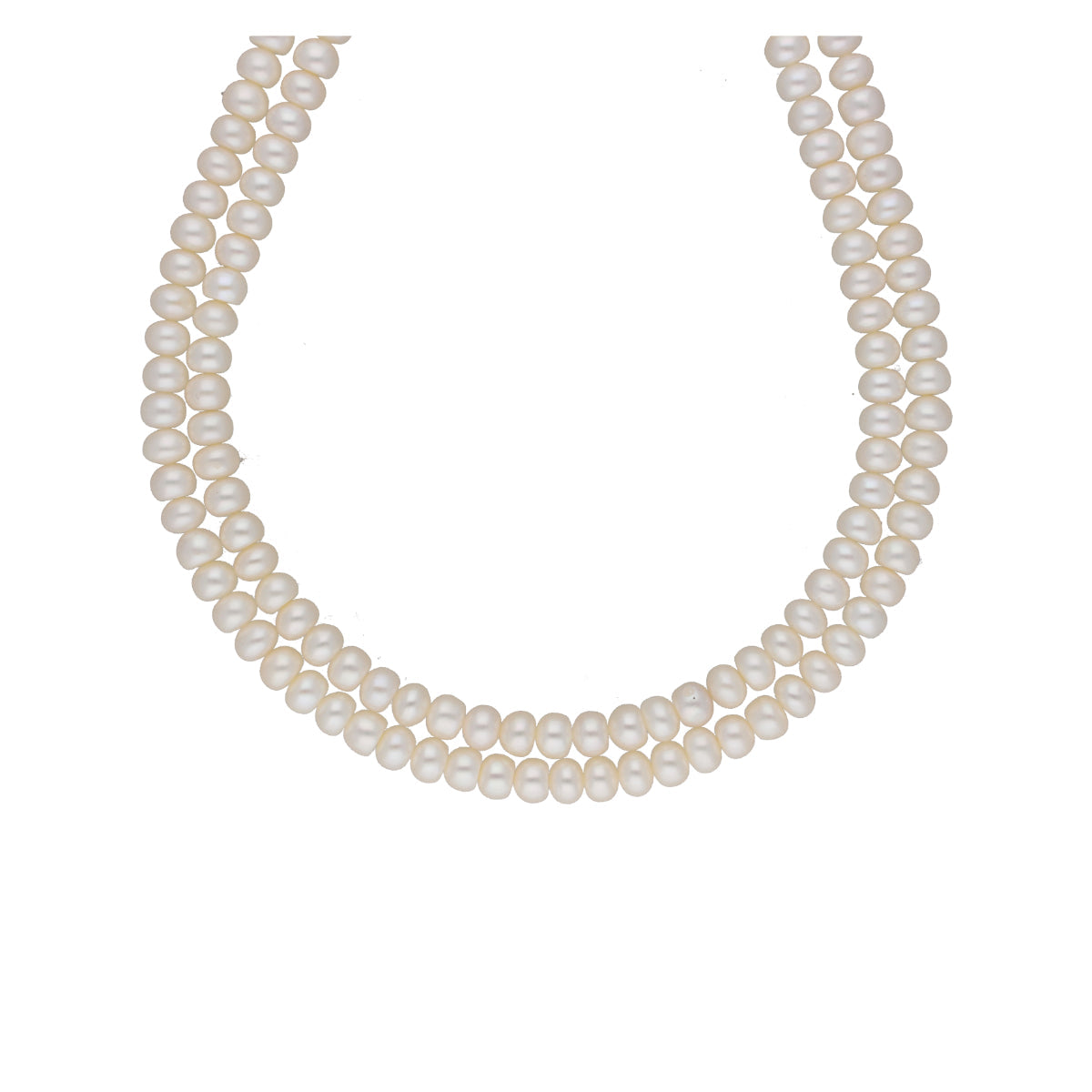 J Pearls Eeshani 2 Lines Pearl Necklaces - Real Pearl Jewelry | Swadesiicart