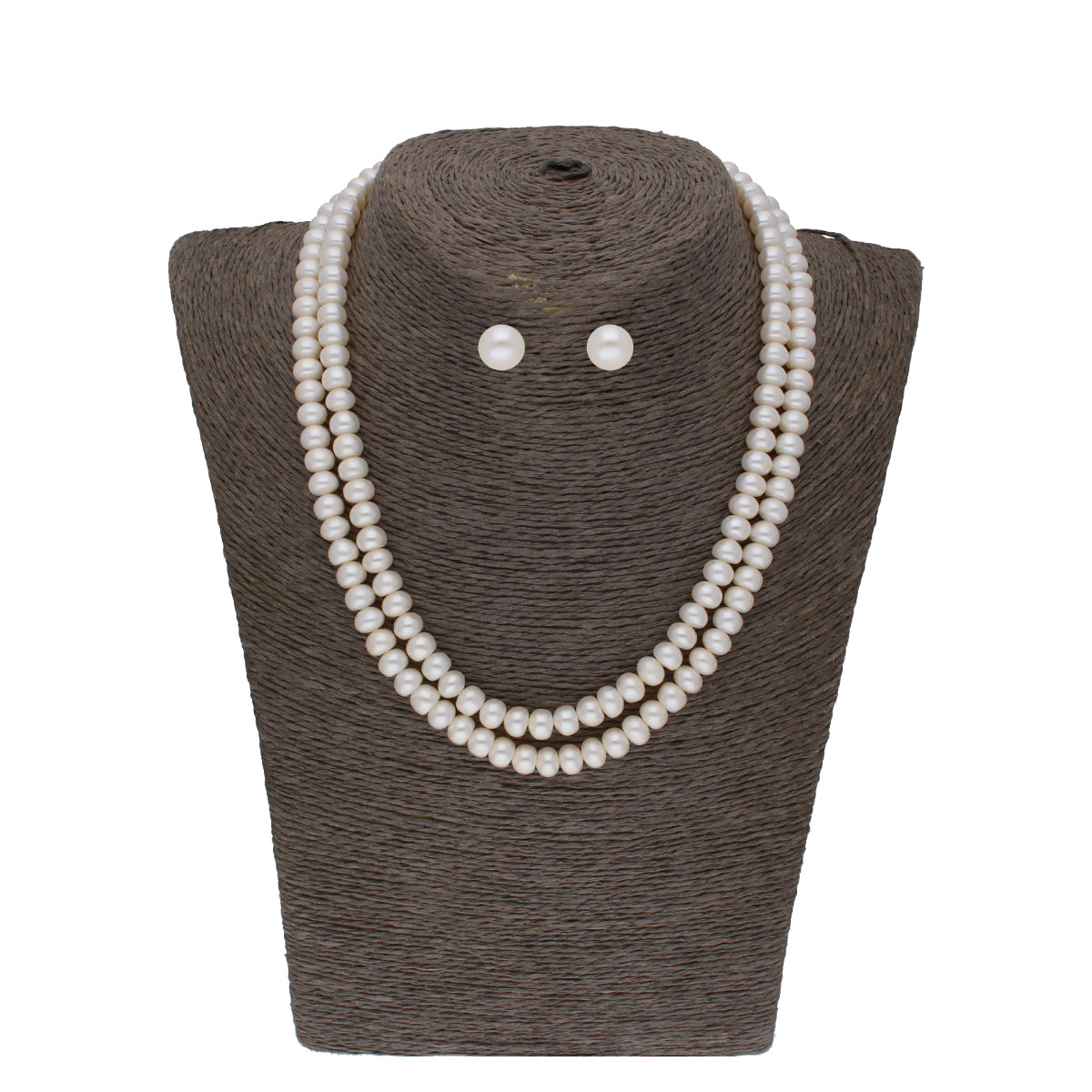J Pearls Eeshani 2 Lines Pearl Necklaces - Real Pearl Jewelry | Swadesiicart