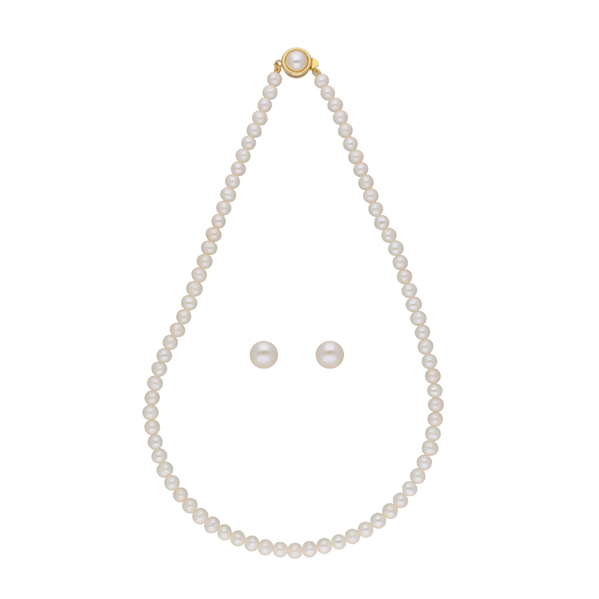 J Pearls Pratyusha 1 Line Pearl Necklaces - Real Pearl Jewelry | Swadesiicart