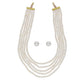 J Pearls Zara 5 Lines Pearl Necklaces - Real Pearl Jewelry | Swadesiicart