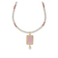 J Pearls Anahita 1 Line Square Pearl Set - Real Pearl Jewelry - Swadesiicart