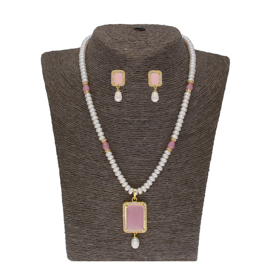 J Pearls Anahita 1 Line Square Pearl Set - Real Pearl Jewelry - J Pearls