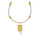 J Pearls Daksina 1 Line Square Pearl Set - Real Pearl Jewelry - Swadesiicart
