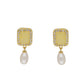J Pearls Daksina 1 Line Square Pearl Set - Real Pearl Jewelry - Swadesiicart