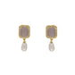 J Pearls Abarna 1 Line Square Pearl Set - Real Pearl Jewelry - J Pearls