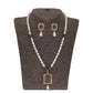 J Pearls Abarna 1 Line Square Pearl Set - Real Pearl Jewelry - Swadesiicart