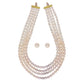 J Pearls Tulsi 4 Lines Pearl Necklaces - Real Pearl Jewelry | Swadesiicart