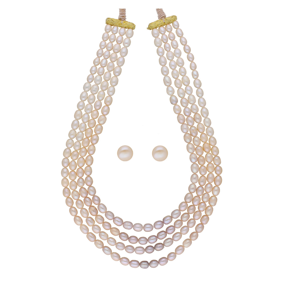 J Pearls Tulsi 4 Lines Pearl Necklaces - Real Pearl Jewelry | Swadesiicart