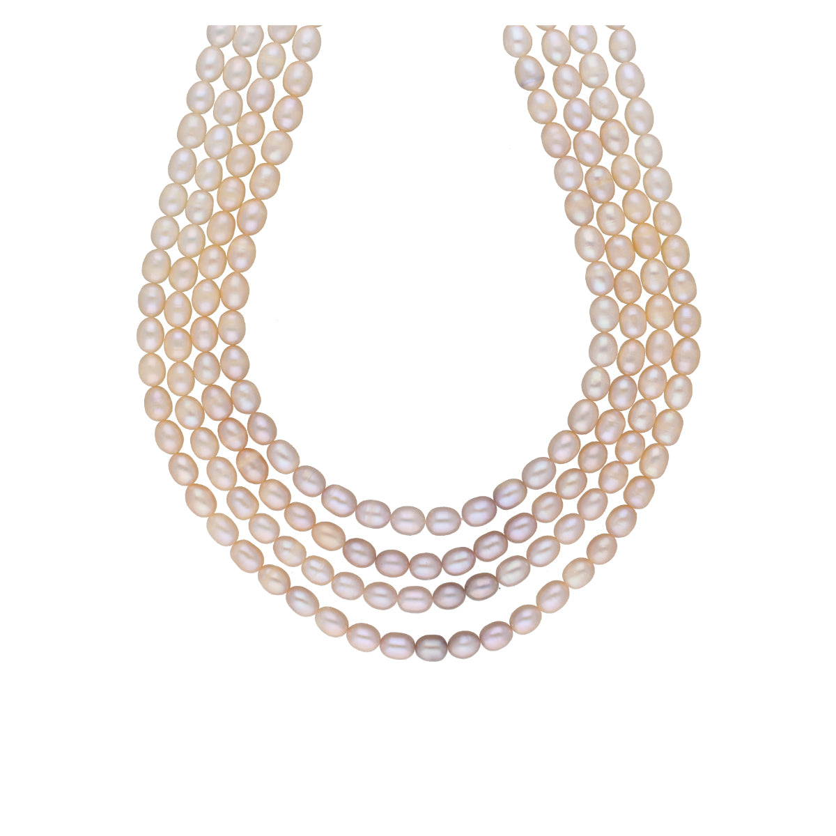 J Pearls Tulsi 4 Lines Pearl Necklaces - Real Pearl Jewelry | Swadesiicart