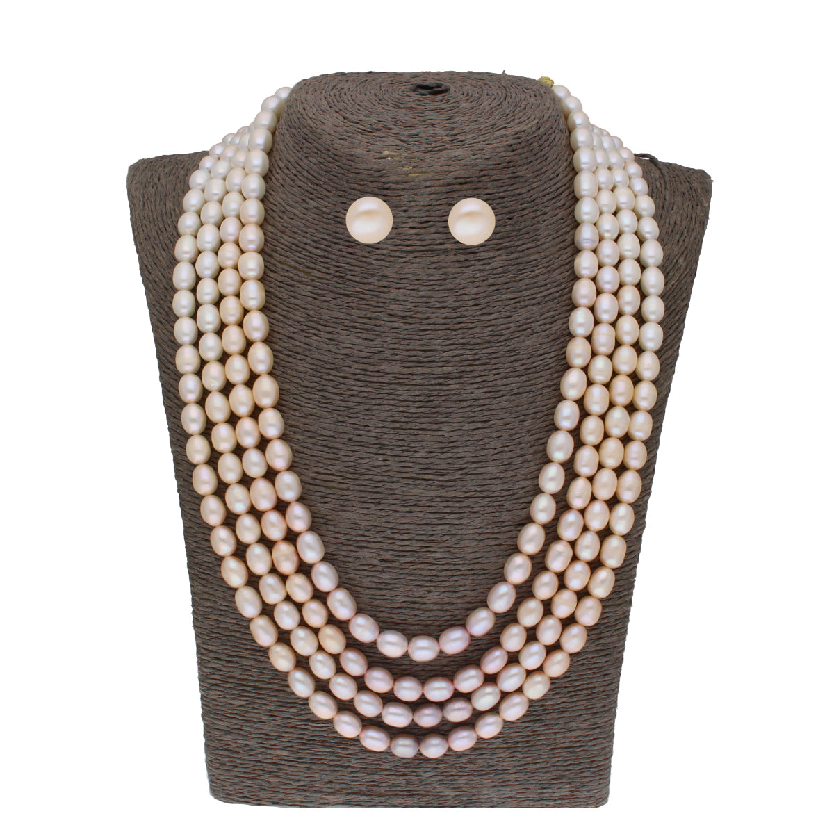 J Pearls Tulsi 4 Lines Pearl Necklaces - Real Pearl Jewelry | Swadesiicart