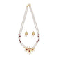 J Pearls Abharika 2 Lines Oval Pearl Necklaces - Real Pearl Jewelry | Swadesiicart