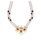 J Pearls Abharika 2 Lines Oval Pearl Necklaces - Real Pearl Jewelry | Swadesiicart