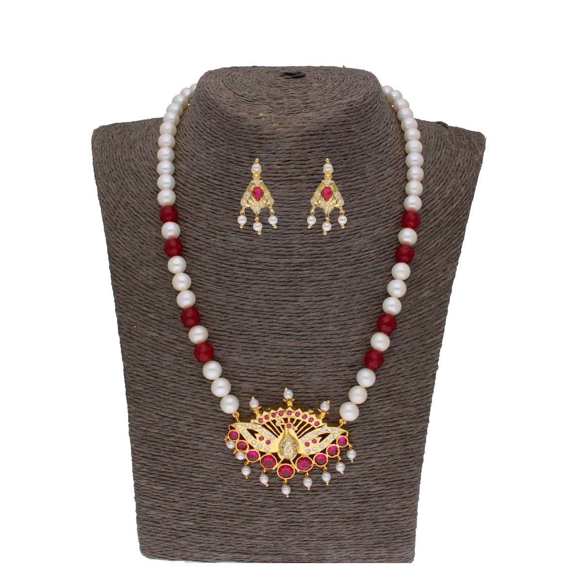 J Pearls Dheyanshi 1 Line Round Pearl Necklaces - Real Pearl Jewelry | Swadesiicart