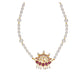 J Pearls Fancy 1 Line Oval Pearl Necklaces - Real Pearl Jewelry | Swadesiicart