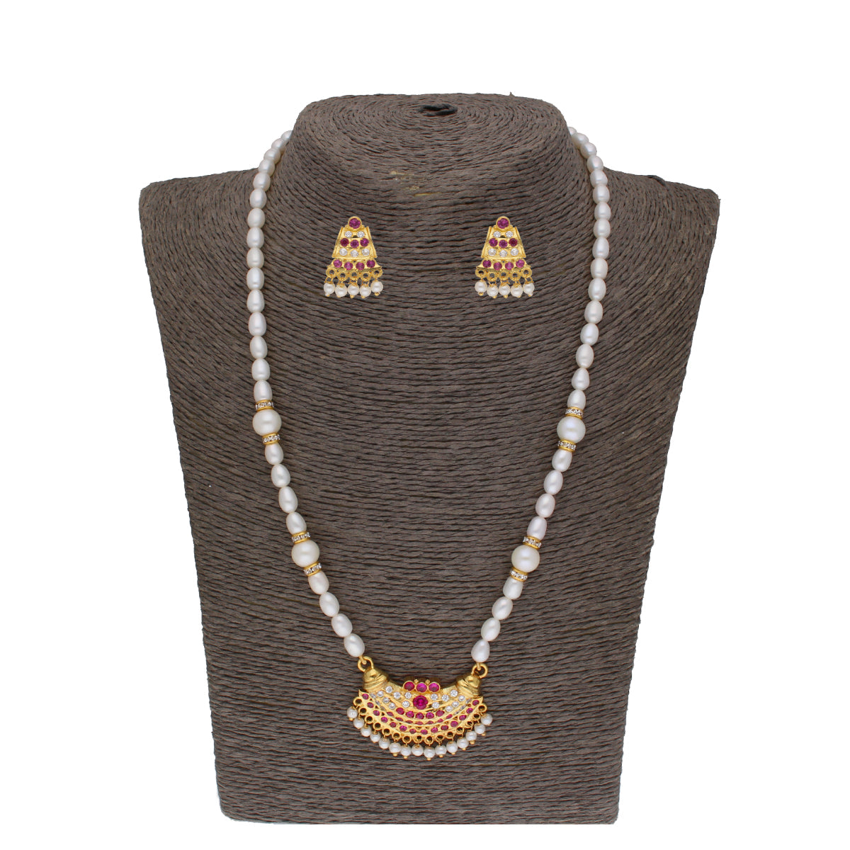 J Pearls Heena 1 Line Round Pearl Necklaces - Real Pearl Jewelry | Swadesiicart