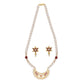 J Pearls Qayanat 1 Line Oval Pearl Necklaces - Real Pearl Jewelry | Swadesiicart