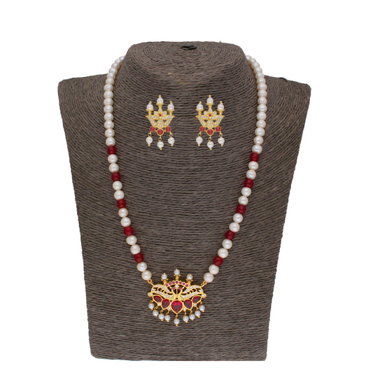J Pearls Widisha 1 Line Round Pearl Necklaces - Real Pearl Jewelry | Swadesiicart