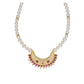 J Pearls Ehani 1 Line Oval Pearl Necklaces - Real Pearl Jewelry | Swadesiicart