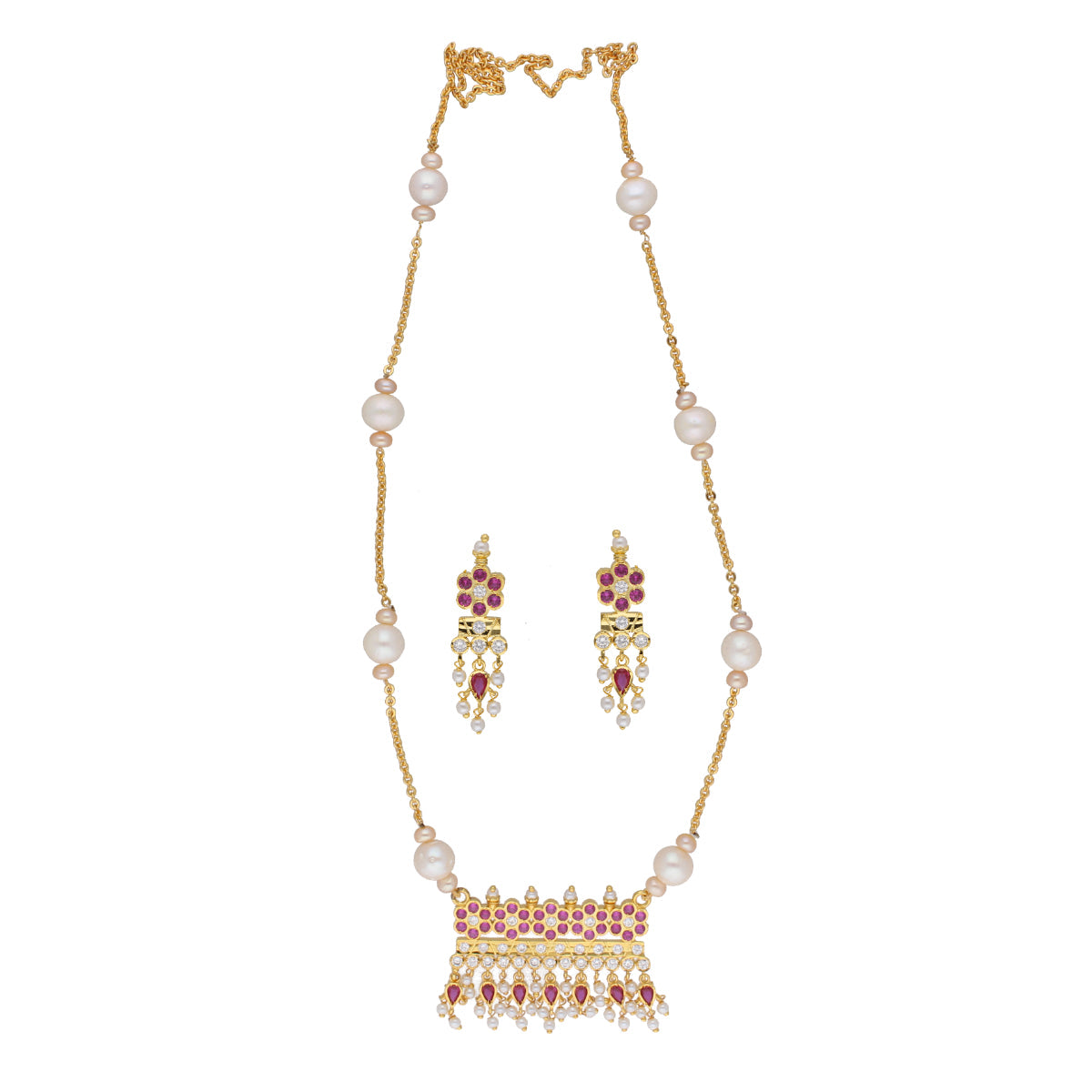 J Pearls Raksha 1 Line Round Pearl Necklaces - Real Pearl Jewelry | Swadesiicart