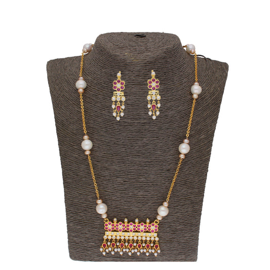 J Pearls Raksha 1 Line Round Pearl Necklaces - Real Pearl Jewelry | Swadesiicart
