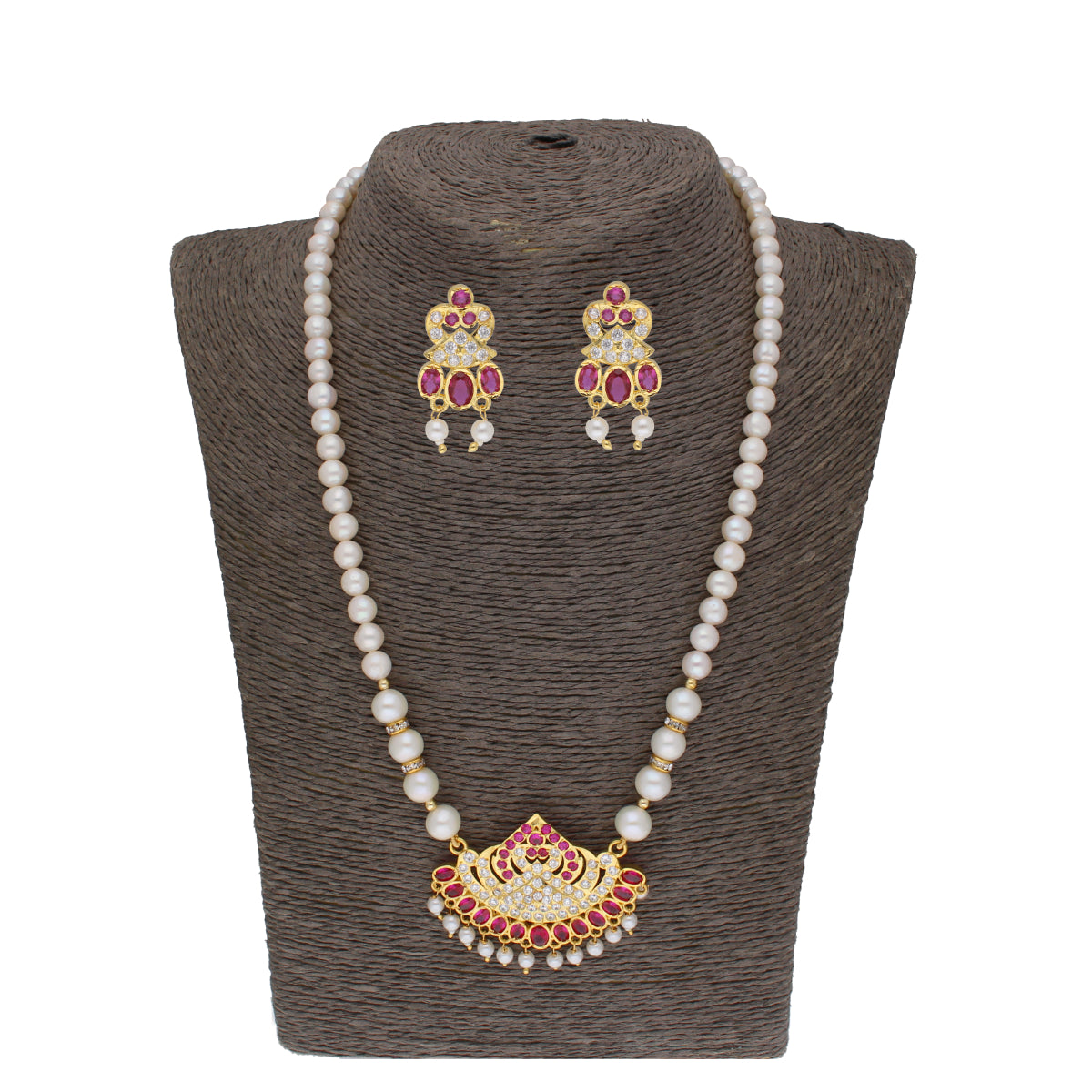 J Pearls Tulsi 1 Line Round Pearl Necklaces - Real Pearl Jewelry | Swadesiicart