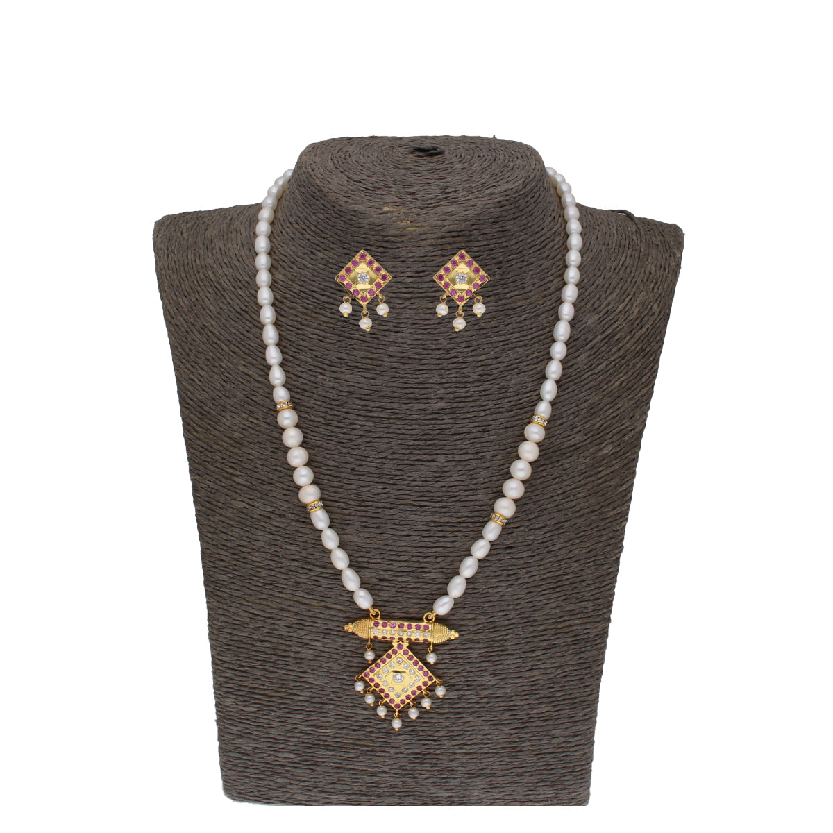 J Pearls Yochana 1 Line Round Pearl Necklaces - Real Pearl Jewelry | Swadesiicart