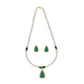 J Pearls Saanvi 1 Line Oval Pearl Set - Real Pearl Jewelry - Swadesiicart