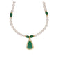 J Pearls Saanvi 1 Line Oval Pearl Set - Real Pearl Jewelry - Swadesiicart