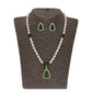 J Pearls Saanvi 1 Line Oval Pearl Set - Real Pearl Jewelry - J Pearls