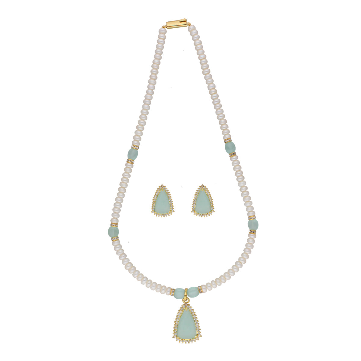 J Pearls Cancala 1 Line Button Pearl Set - Real Pearl Jewelry - J Pearls