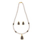 J Pearls Riya 1 Line Oval Pearl Set - Real Pearl Jewelry - Swadesiicart