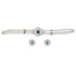 J Pearls Fatema 3 Lines Button Choker Set - Real Pearl Jewelry | Swadesiicart