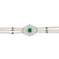 J Pearls Fatema 3 Lines Button Choker Set - Real Pearl Jewelry | Swadesiicart