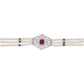 J Pearls Jabala 3 Lines Button Choker Set - Real Pearl Jewelry | Swadesiicart