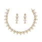 J Pearls Zara 1 Line Necklace Set - Real Pearl Jewelry - Swadesiicart