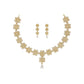 J Pearls Baasima 1 Line Necklace Set - Real Pearl Jewelry - Swadesiicart