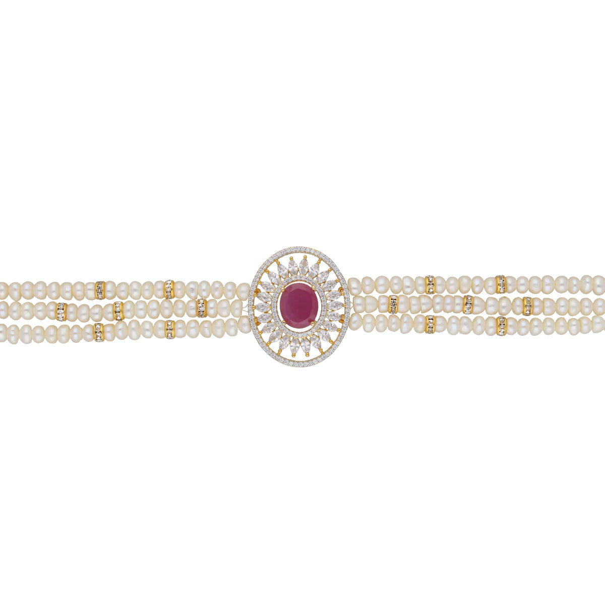 J Pearls Kashvi Pearl Choker - Real Pearl Jewelry | Swadesiicart