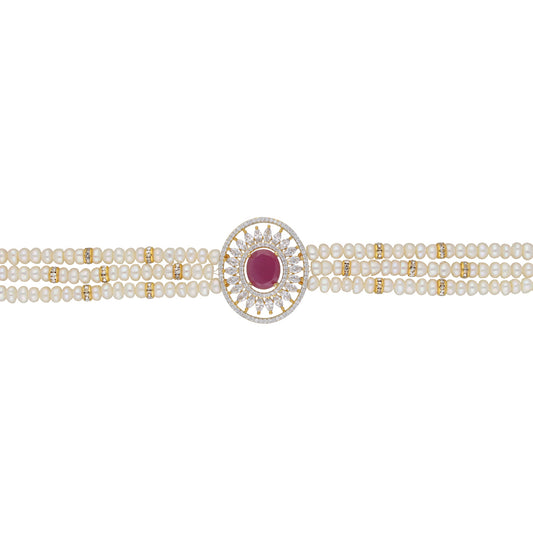 J Pearls Kashvi Pearl Choker - Real Pearl Jewelry | Swadesiicart