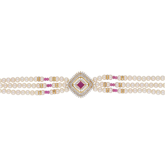 J Pearls Falguni Pearl Choker - Real Pearl Jewelry | Swadesiicart