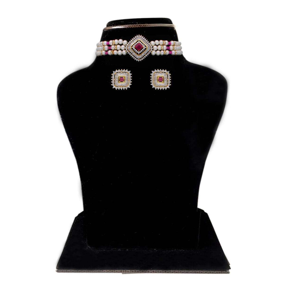 J Pearls Falguni Pearl Choker - Real Pearl Jewelry | Swadesiicart