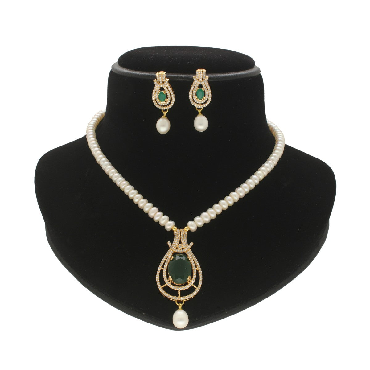 J Pearls Marvel Pearl Necklace Set - Swadesiicart