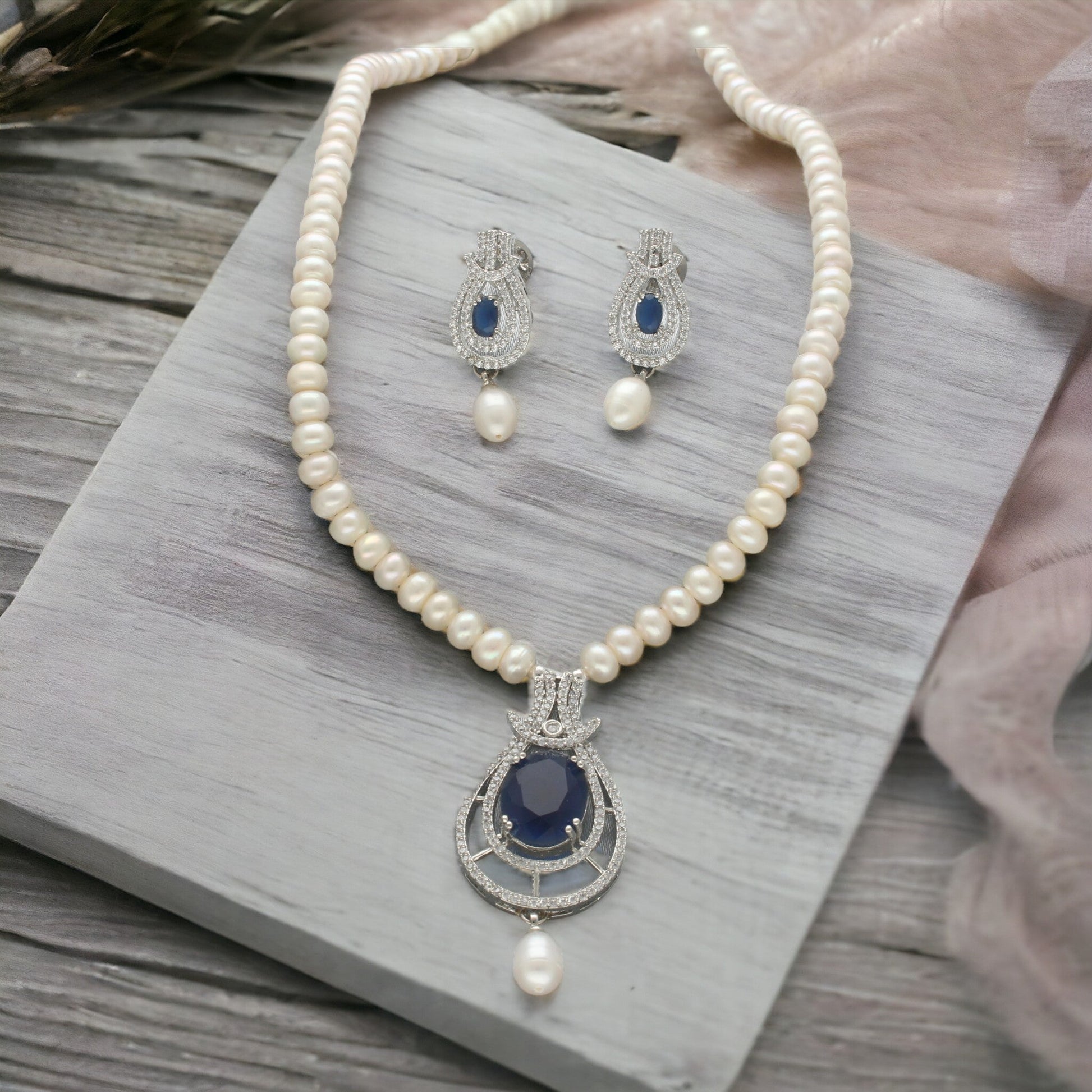J Pearls Charm Pearl Necklace Set - Swadesiicart